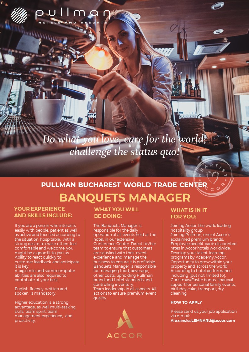 MANAGER BANCHETE (BANQUETS MANAGER)