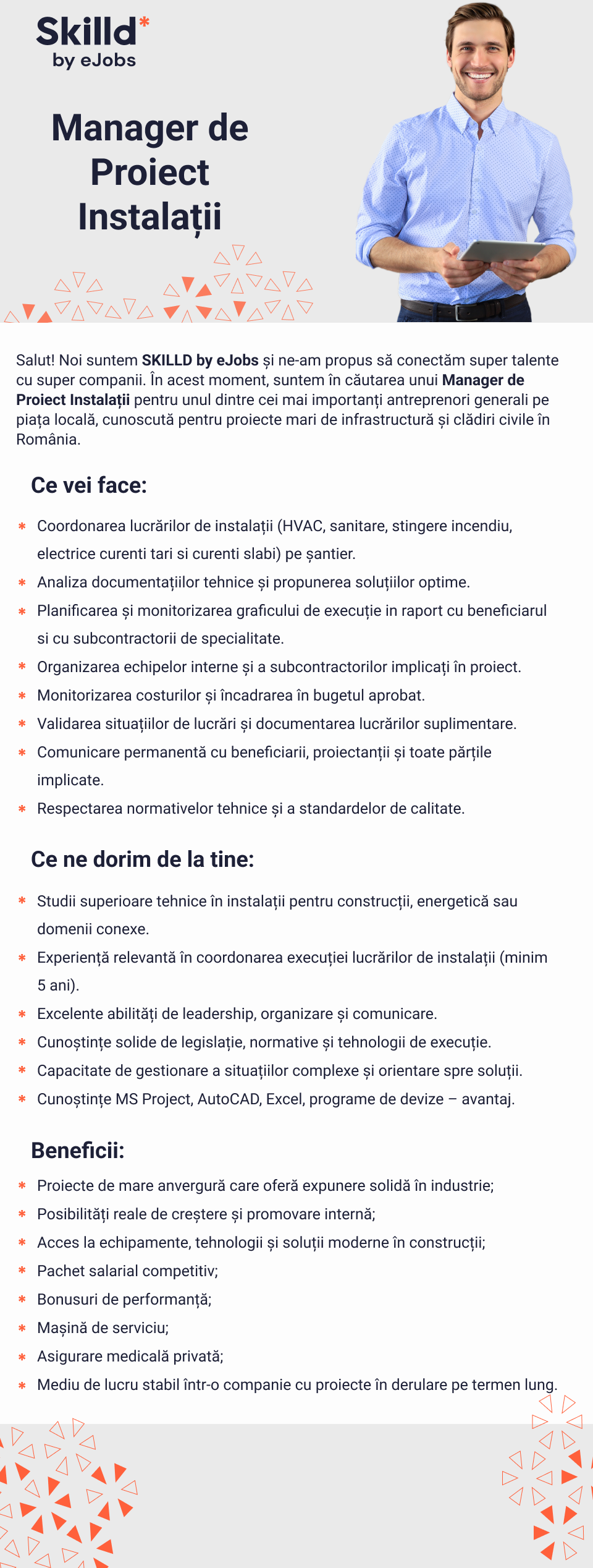 Manager de Proiect Instalații