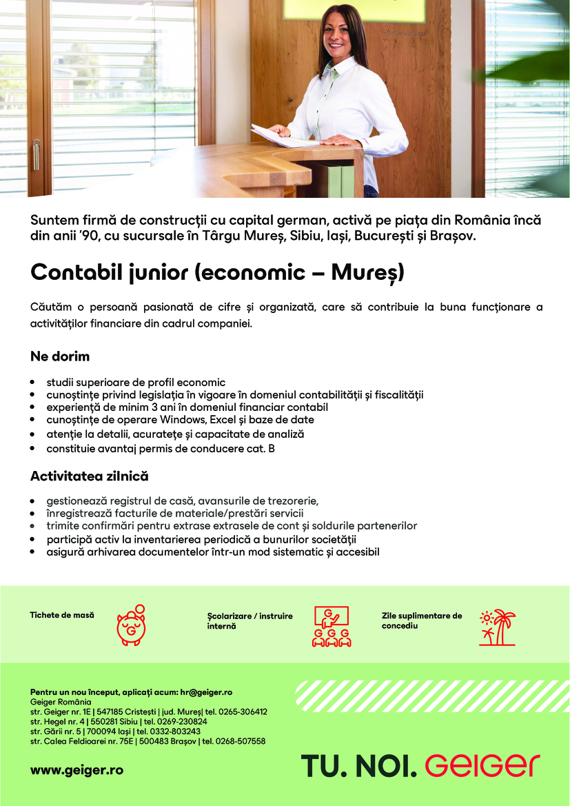 Contabil junior - economic Mures