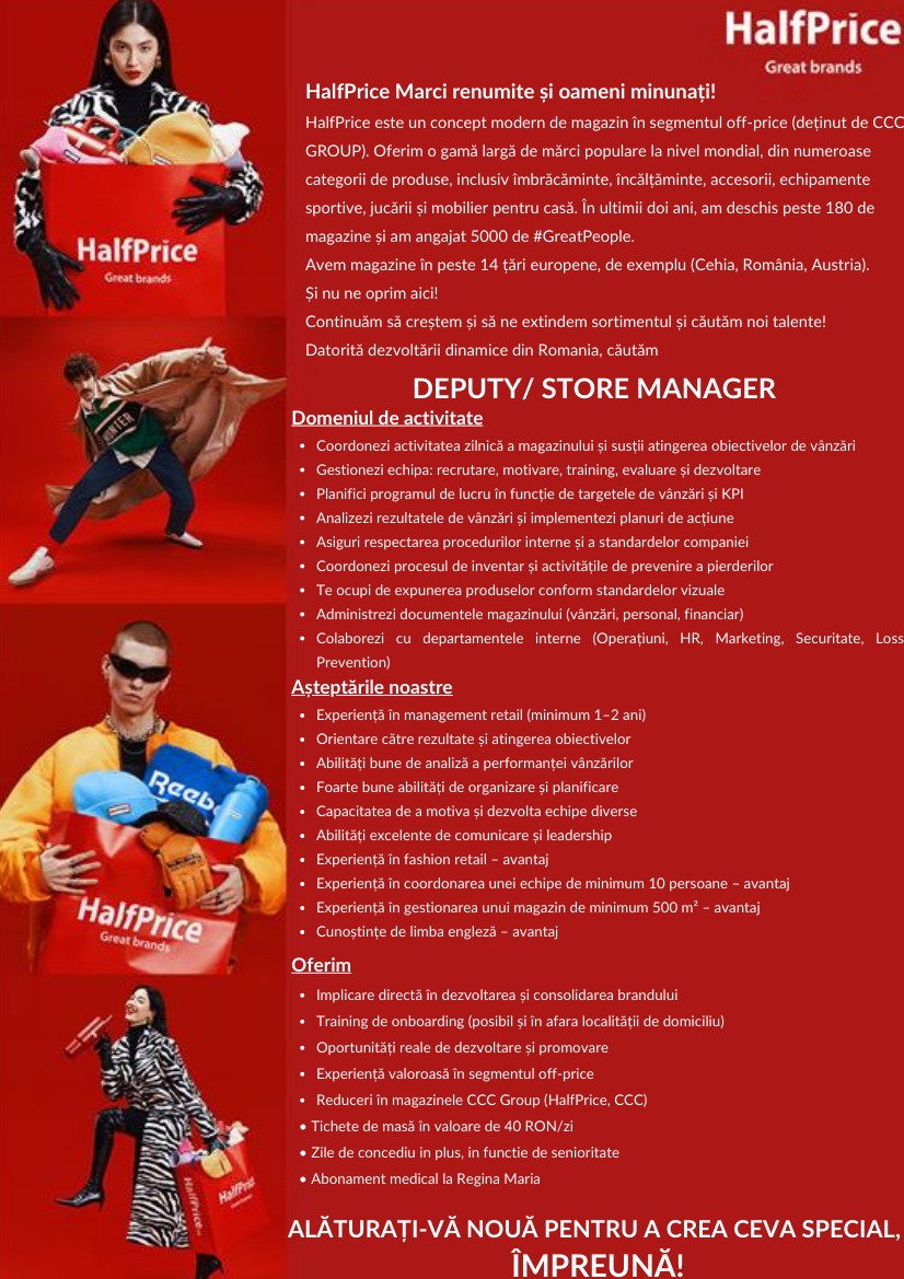 Deputy/Store Manager HalfPrice (f/m)