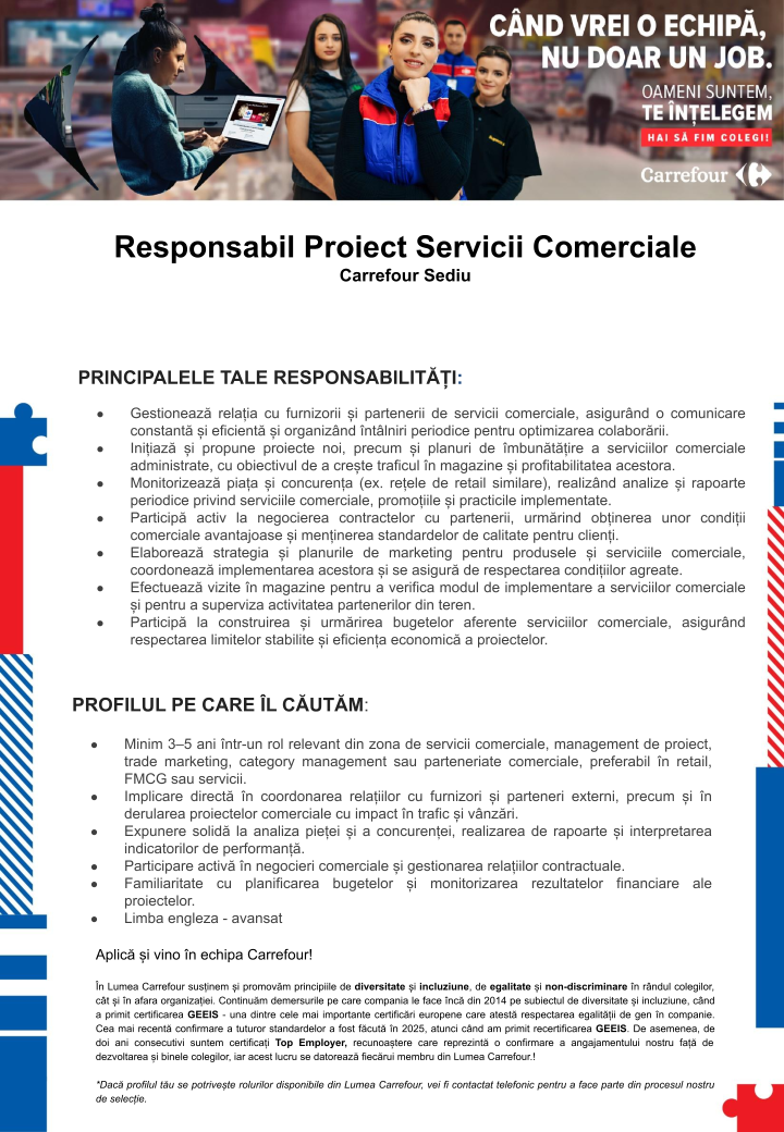Responsabil Proiect Servicii Comerciale
