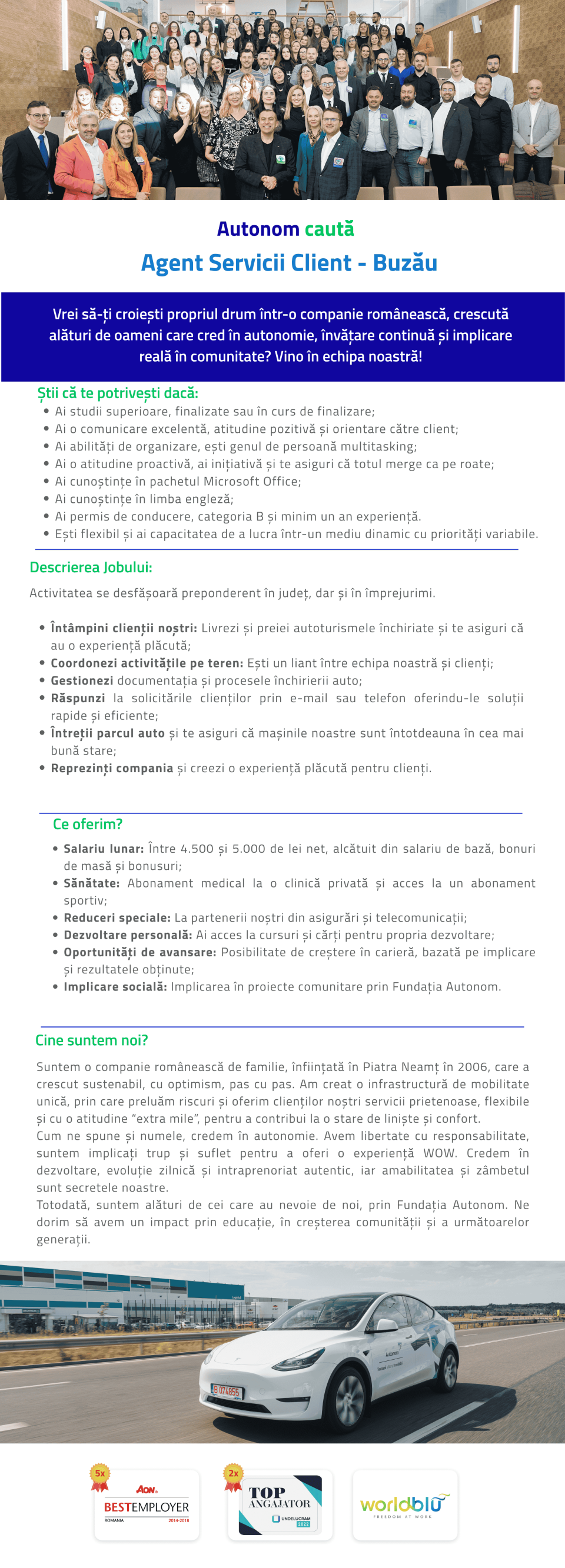 AGENT SERVICII CLIENTI - BUZAU