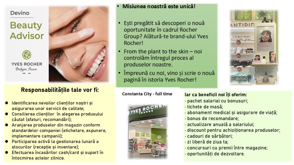 Lucrator Comercial / Beauty Advisor Constanta City