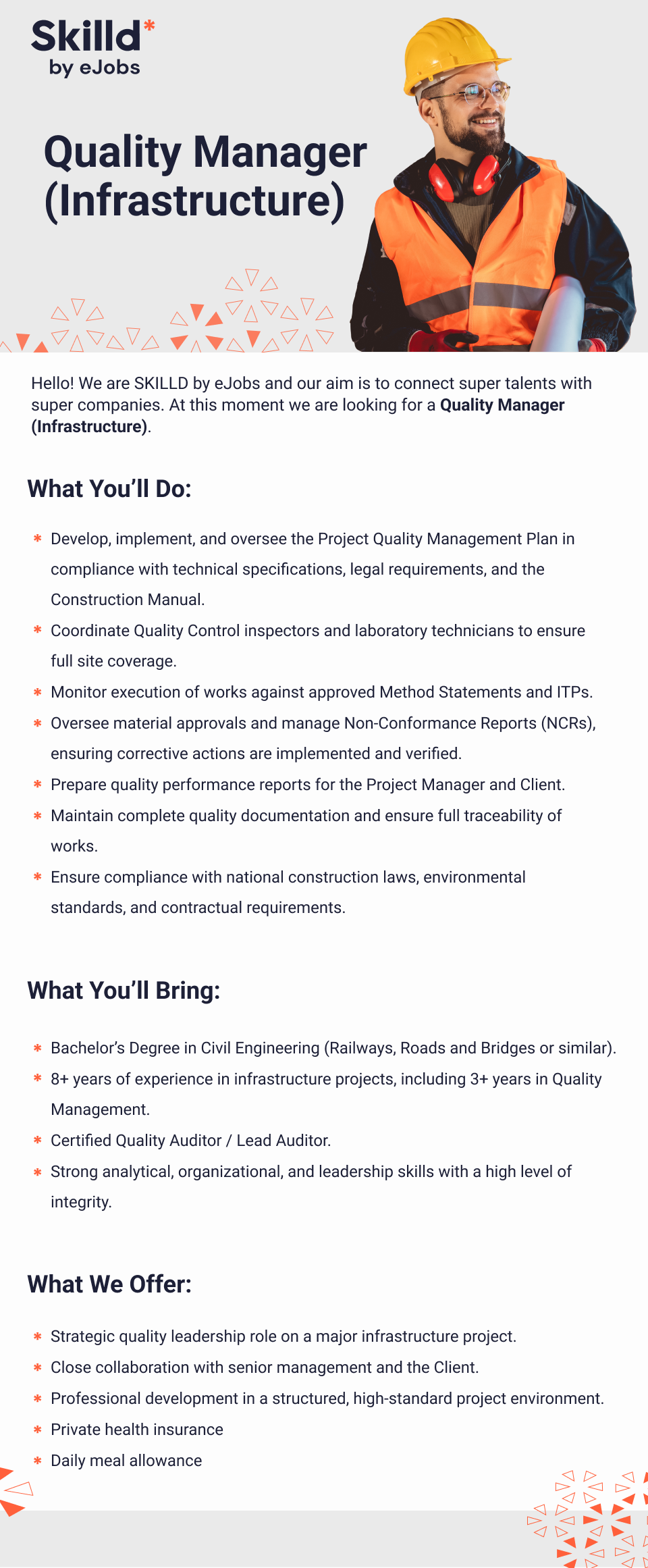Quality Manager (Infrastructure)