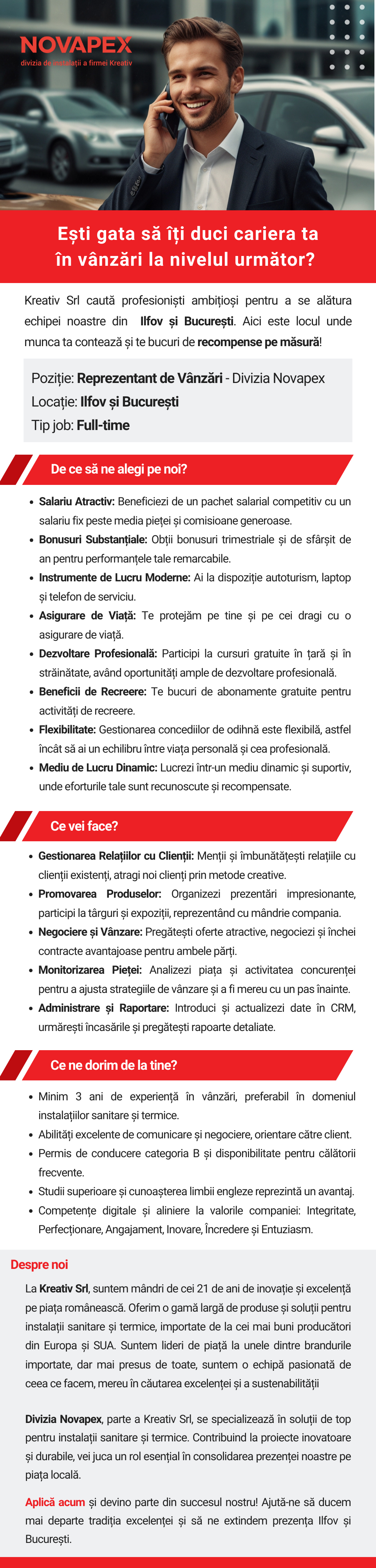 Reprezentant Vanzari B, IF
