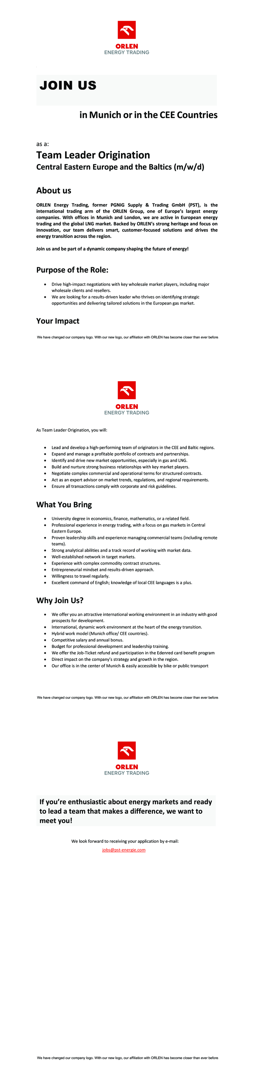 Team Leader - CEE & Baltics (Germany)