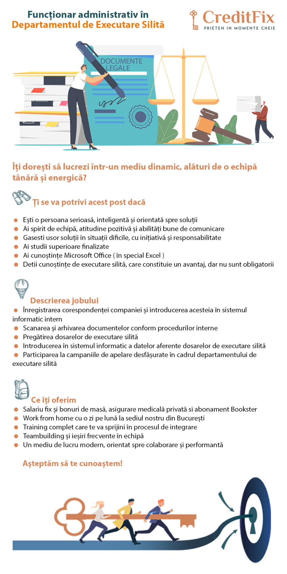 Functionar Administrativ Departament Executare Silita (REMOTE)