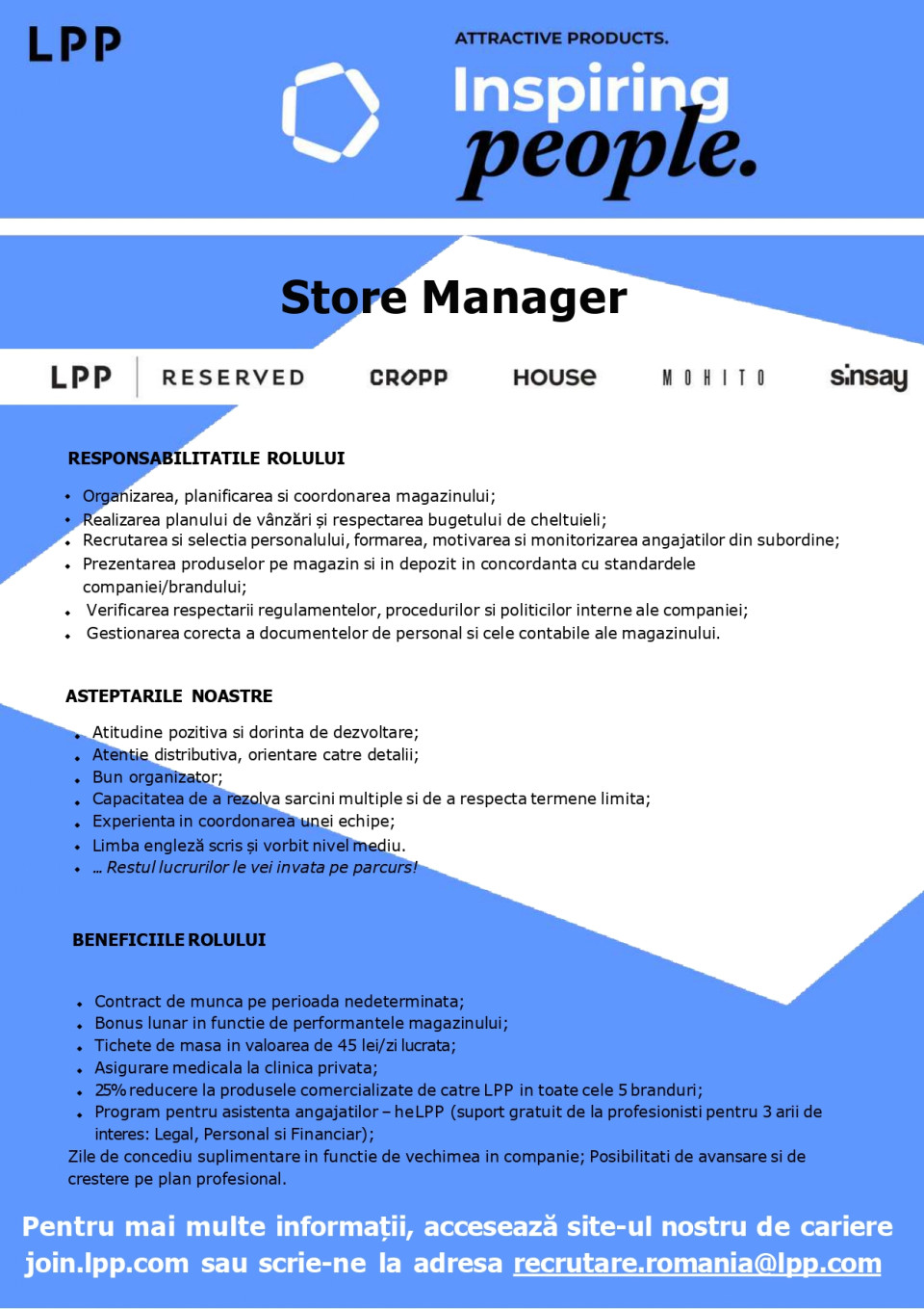 Store Manager Sinsay