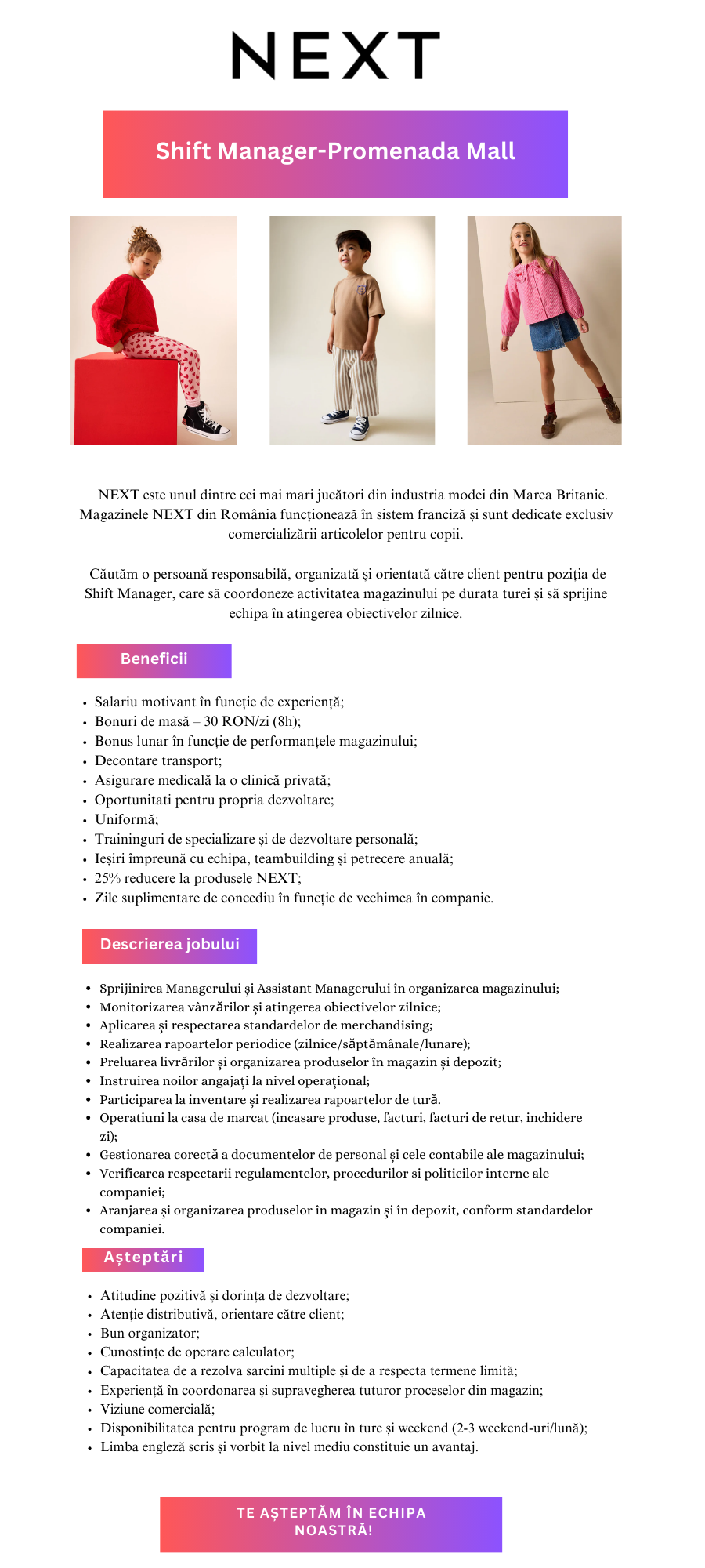 Shift Manager – Promenada Mall