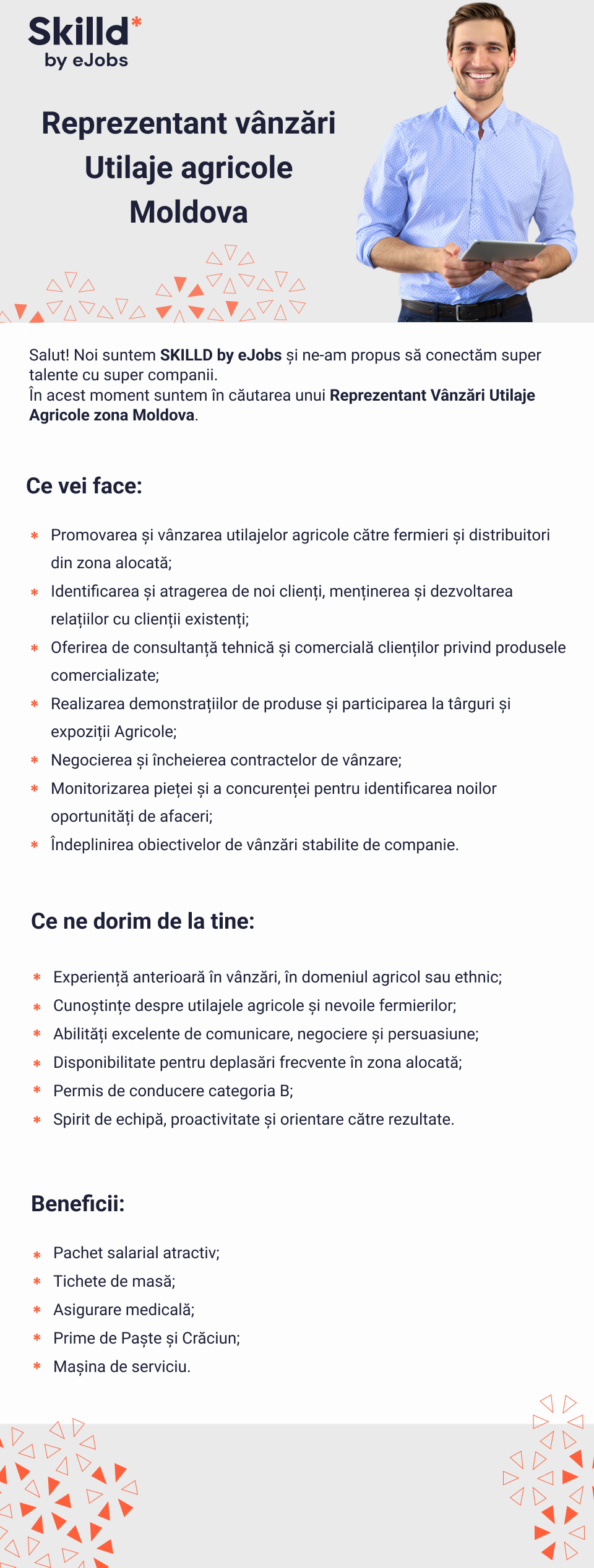 Reprezentant Vânzări Utilaje Agricole - Moldova