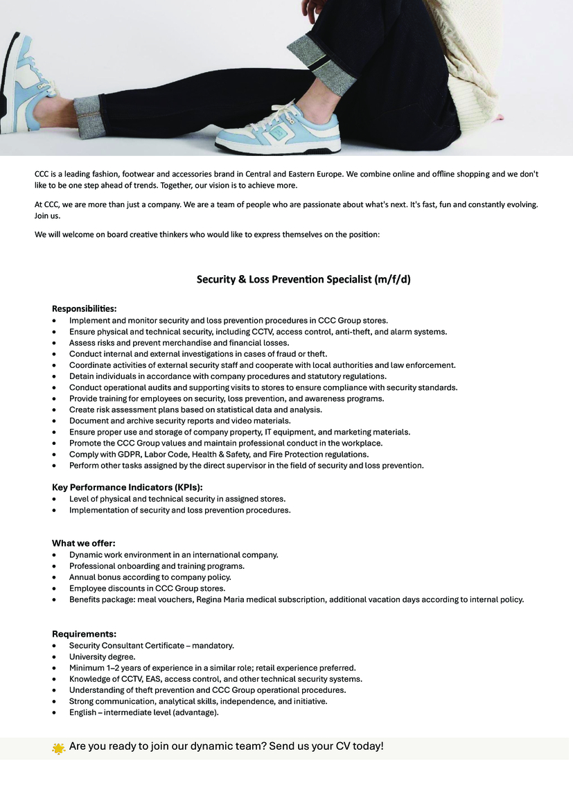 Security & Loss Prevention Specialist (m/f/d)