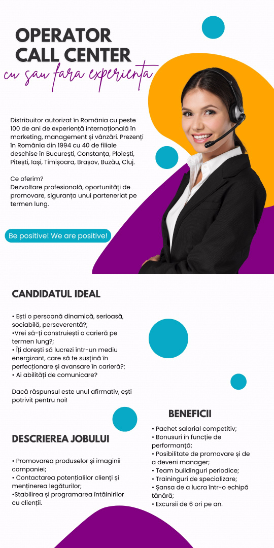 Operator Call Center Cluj-Napoca
