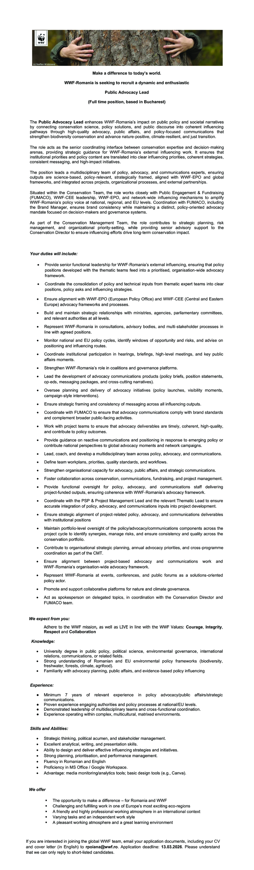 Public Advocacy Lead