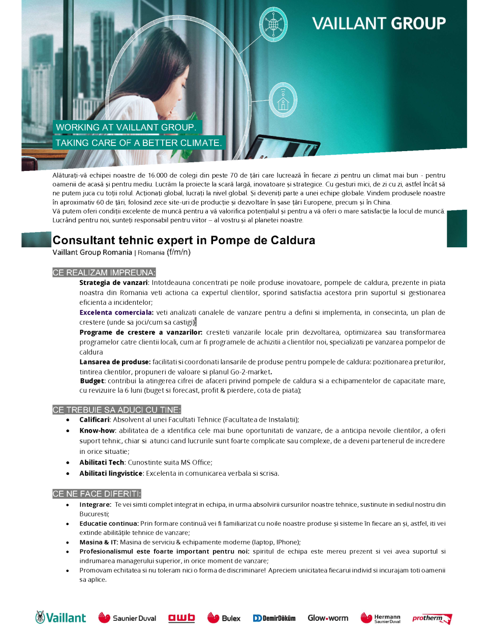CONSULTANT TEHNIC POMPE DE CALDURA