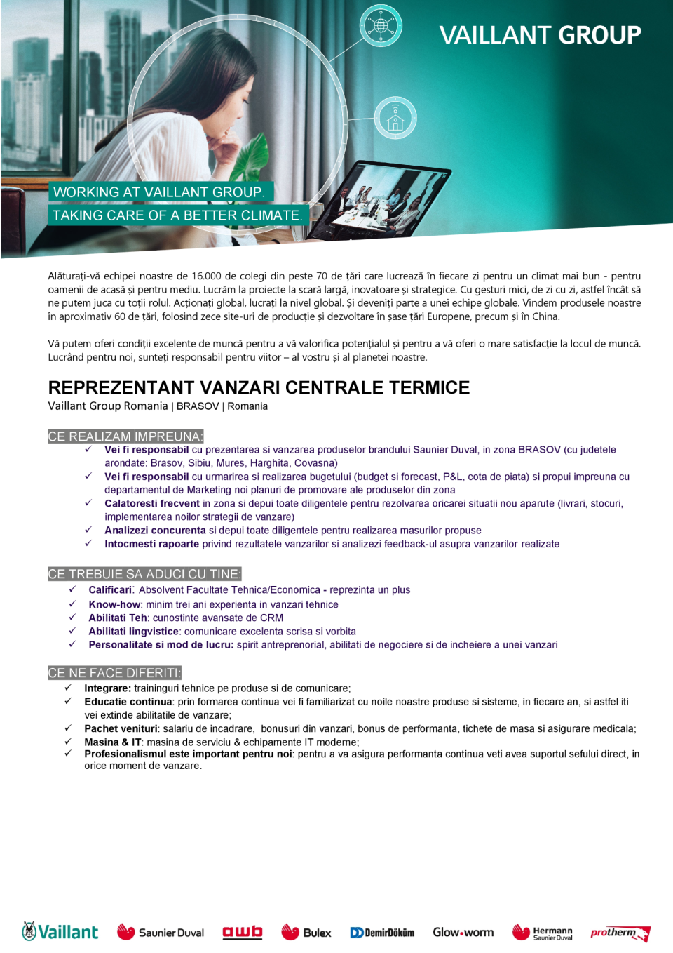 REPREZENTAT VANZARI CENTRALE TERMICE