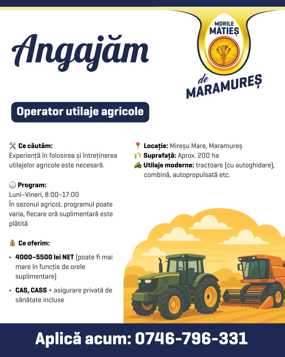 Operator utilaje agricole