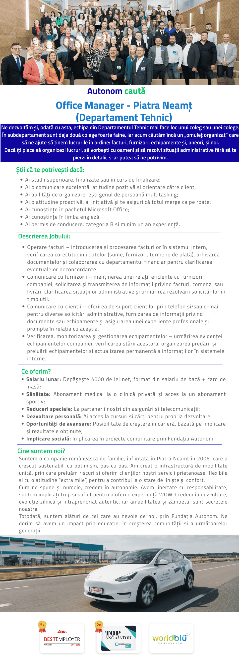 OFFICE MANAGER  - PIATRA NEAMT