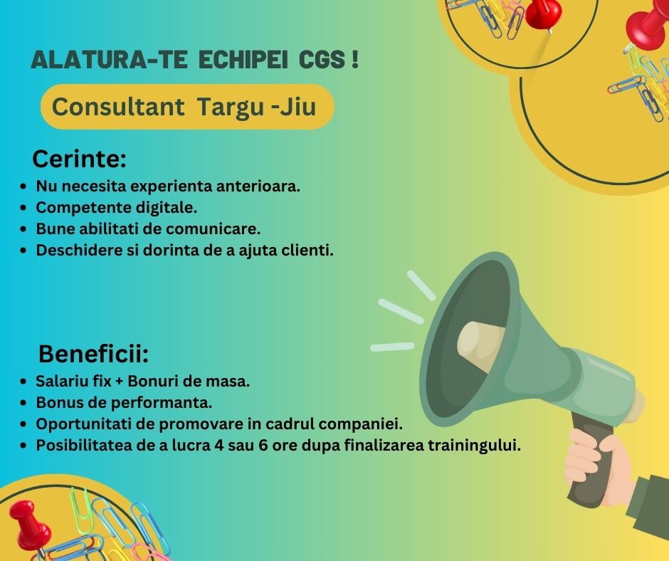 Consultant Relatii Clienti - Targu Jiu (on-site)