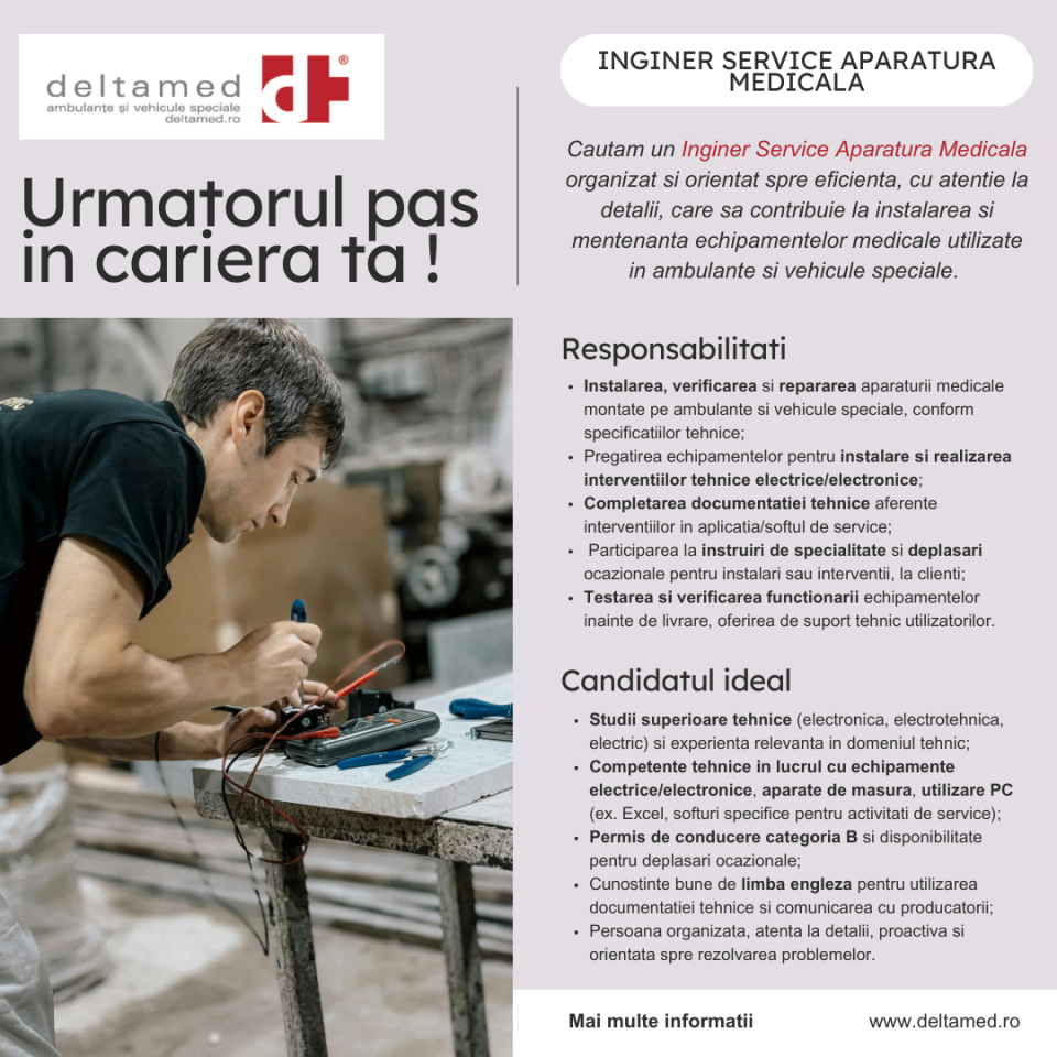 Inginer service aparatura medicala