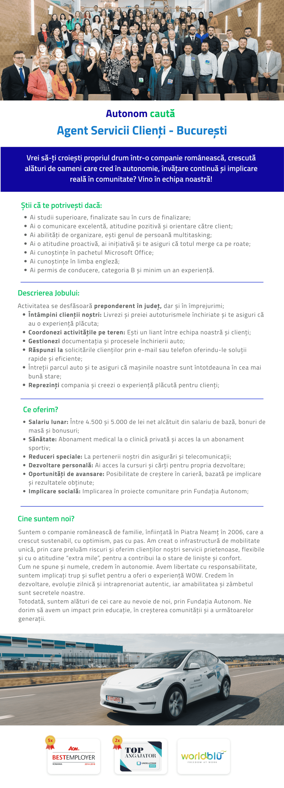 Agent Servicii Clienti - Bucuresti