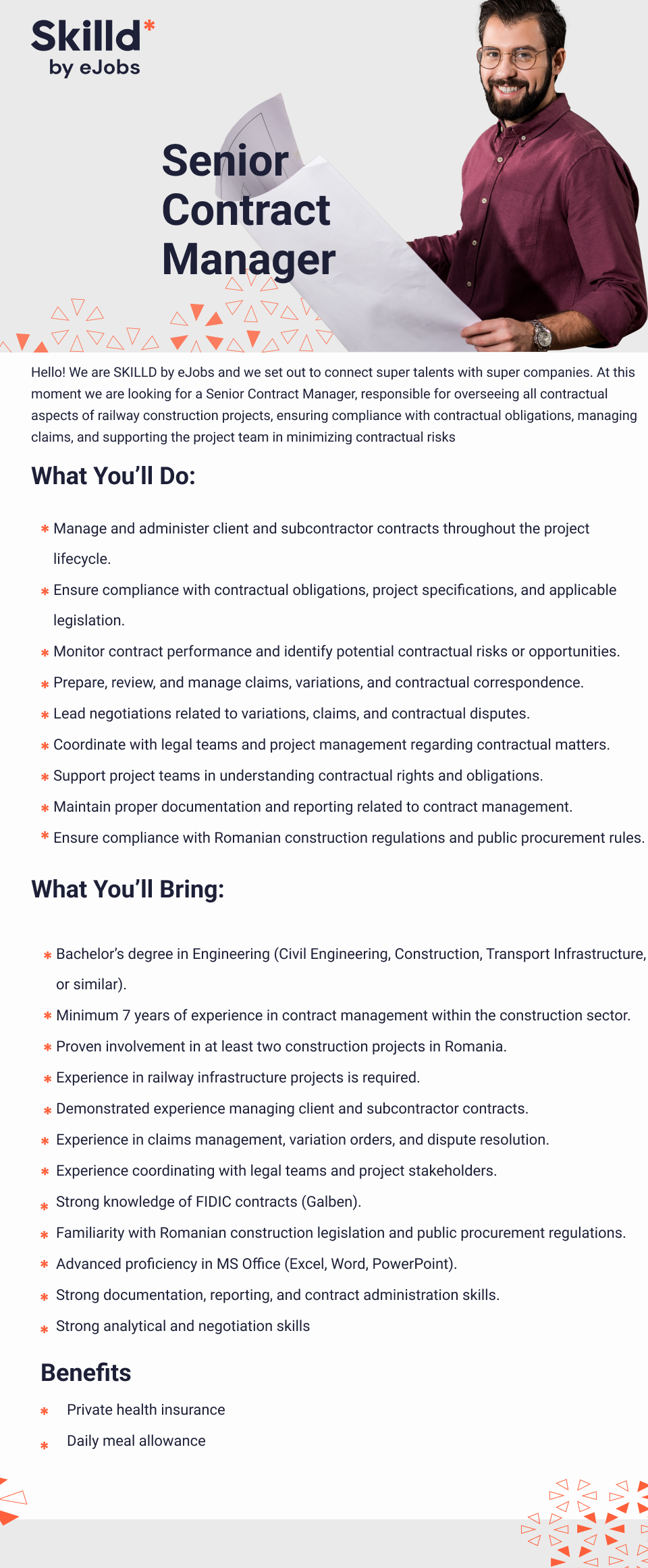 Senior Contract Manager (Railway Construction Projects)