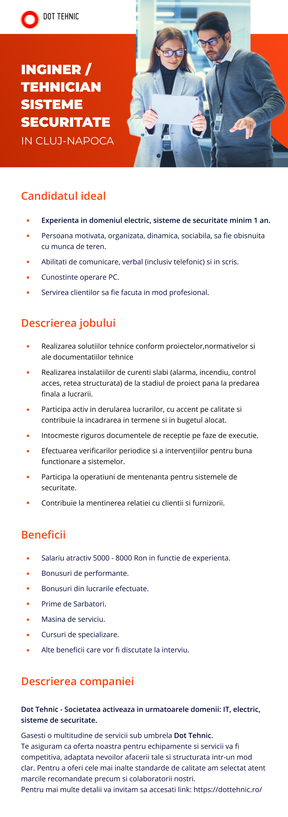 Inginer / Tehnician Sisteme Securitate