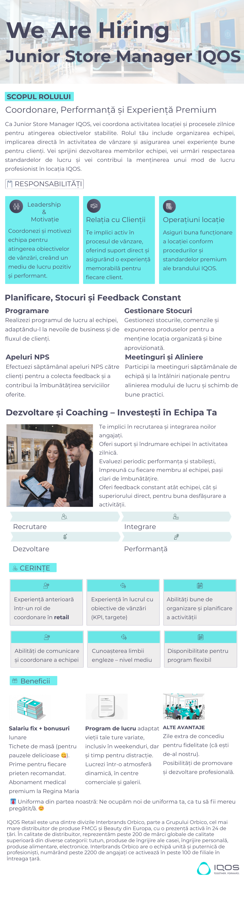 Junior Store Manager - Insula IQOS Zalau