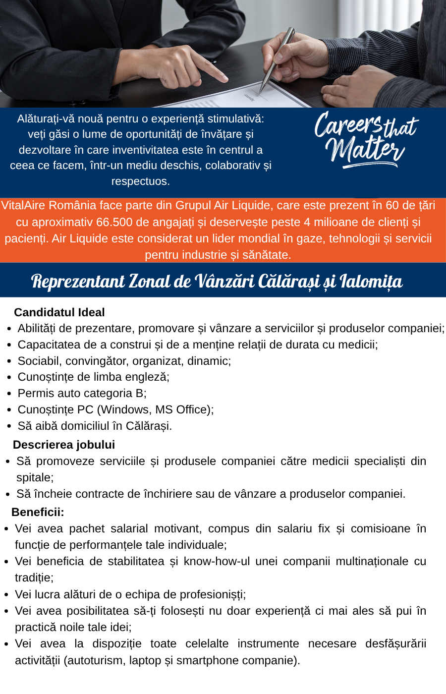 Reprezentant Zonal de Vanzari Calarasi si Ialomita
