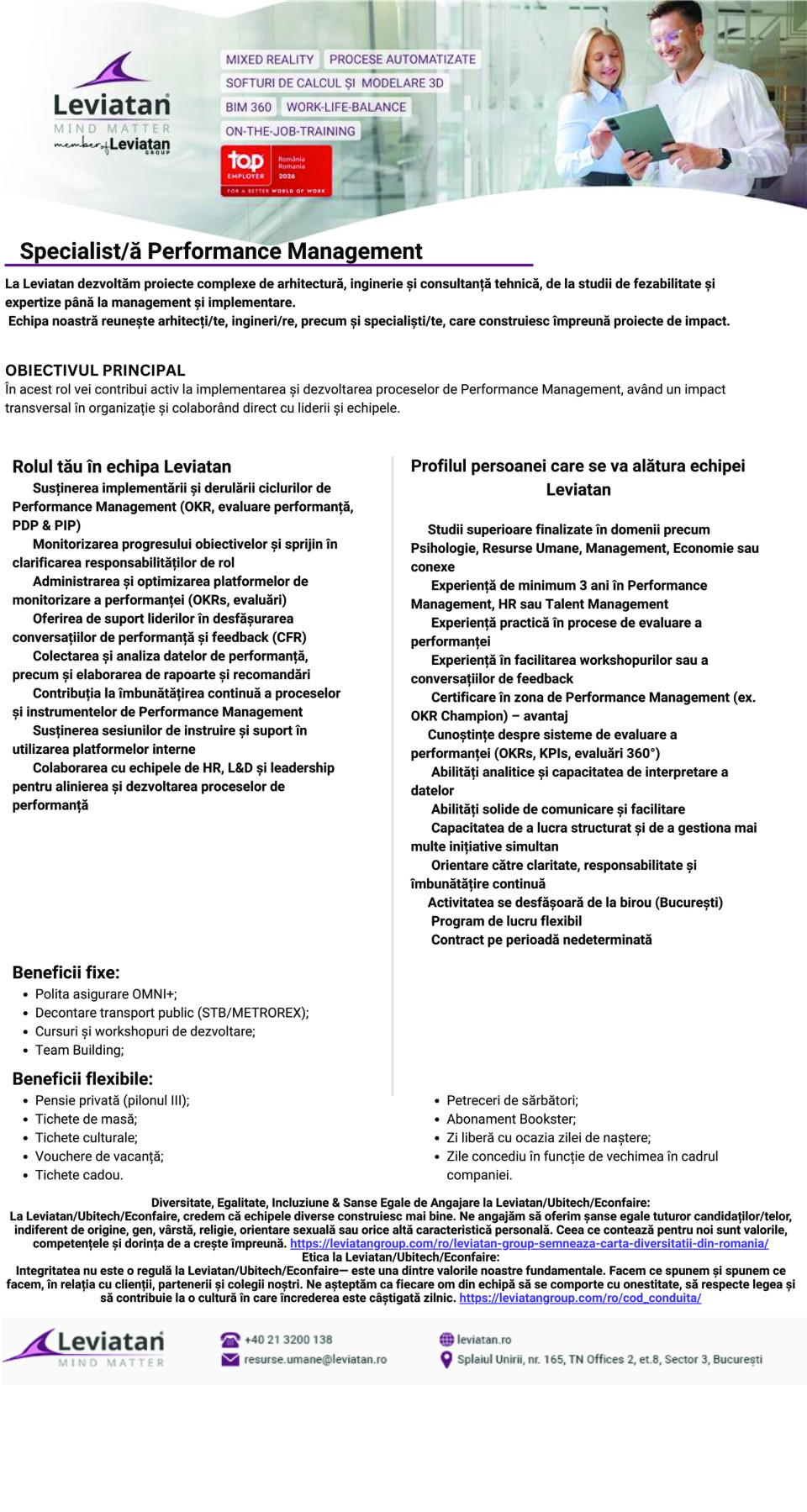 Specialist/a Performance Management