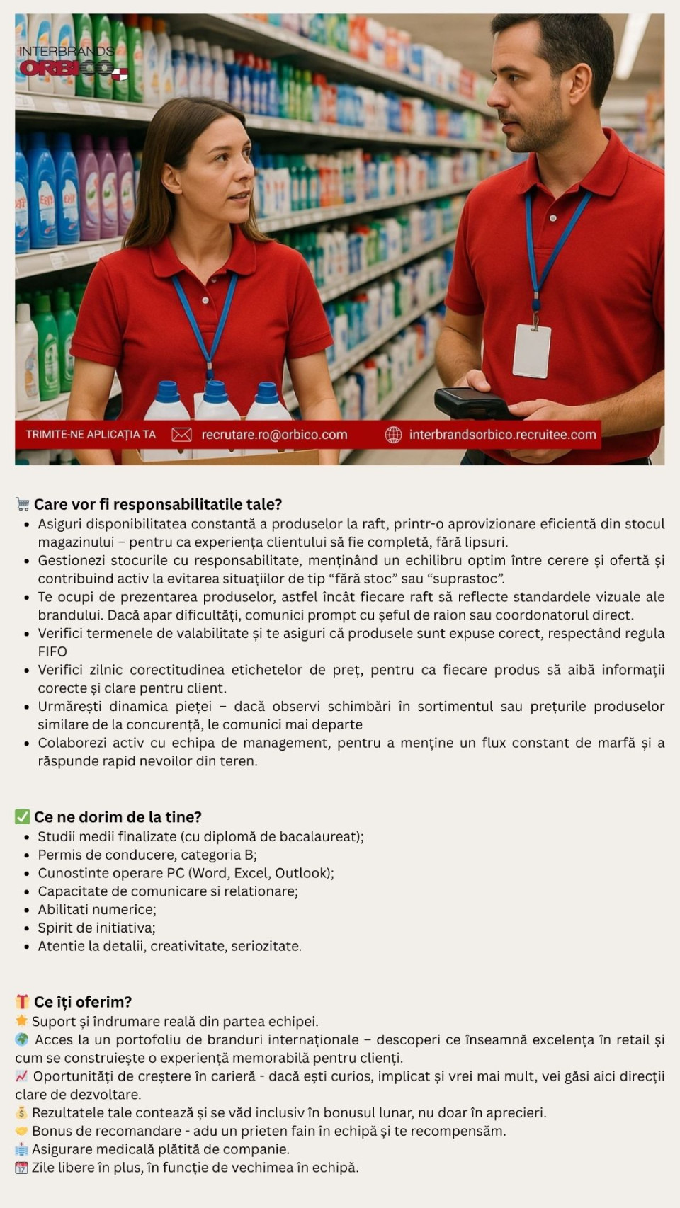 Merchandiser - divizia Modern Trade - Timisoara