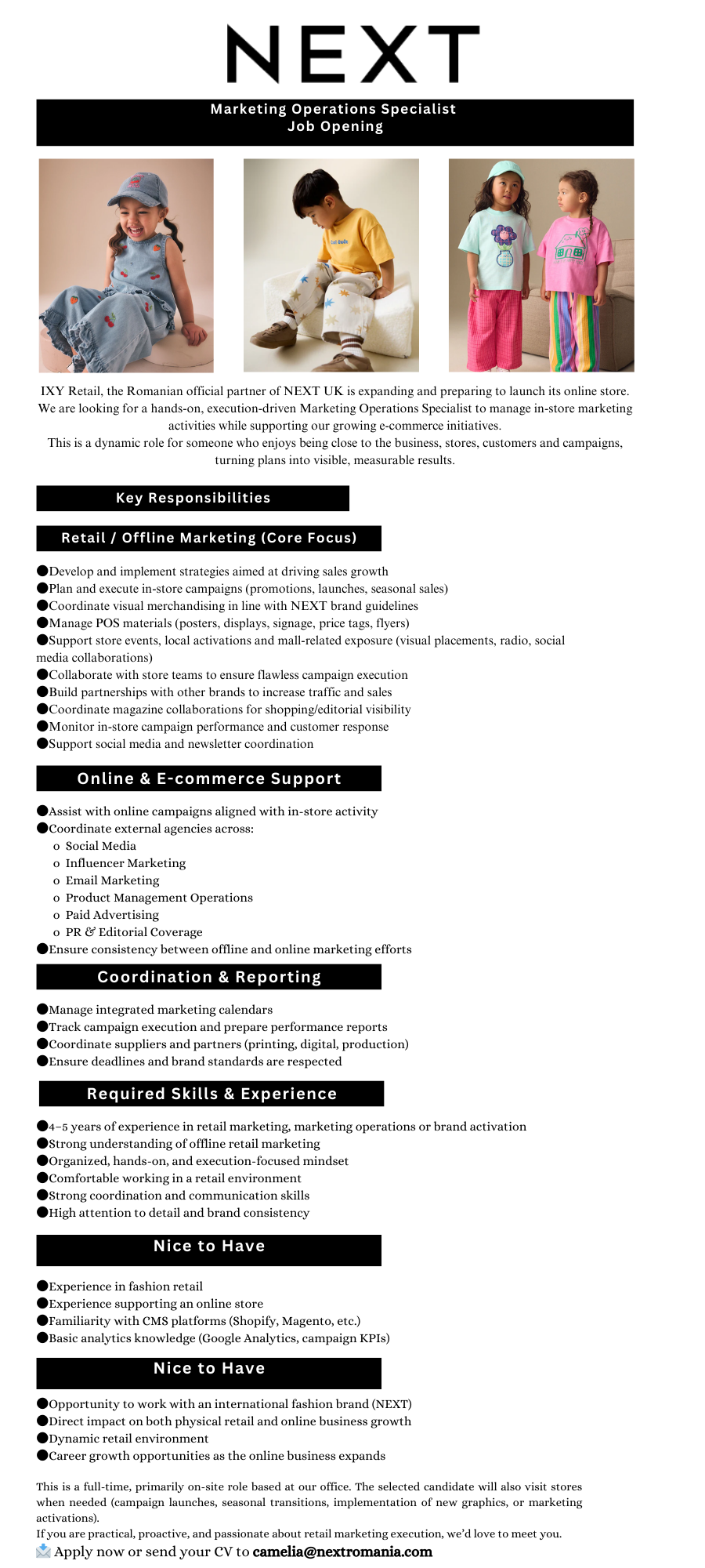 Marketing Operations Specialist – Job Opening