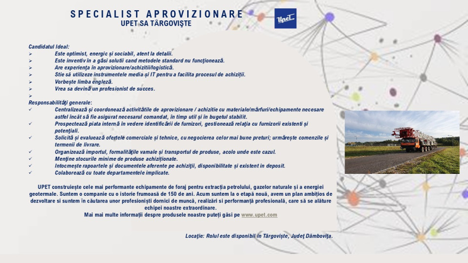Specialist Aprovizionare
