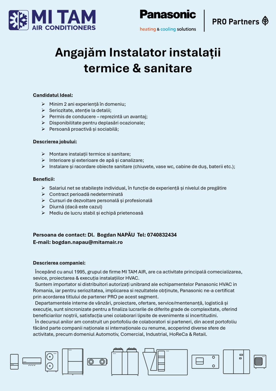 Instalator instalații termice & sanitare