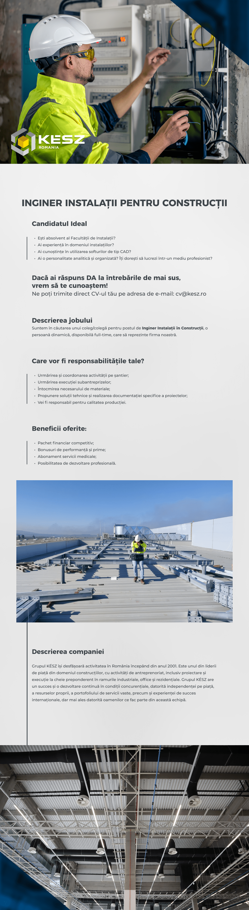 INGINER INSTALATII CONSTRUCTII BUCURESTI