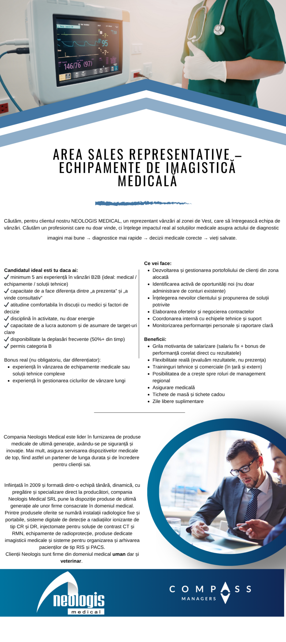 Area Sales Representative – Echipamente medicale zona VEST