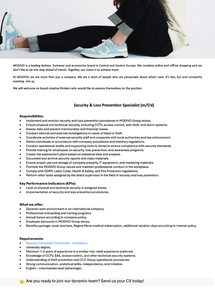 Security & Loss Prevention Specialist (m/f/d)