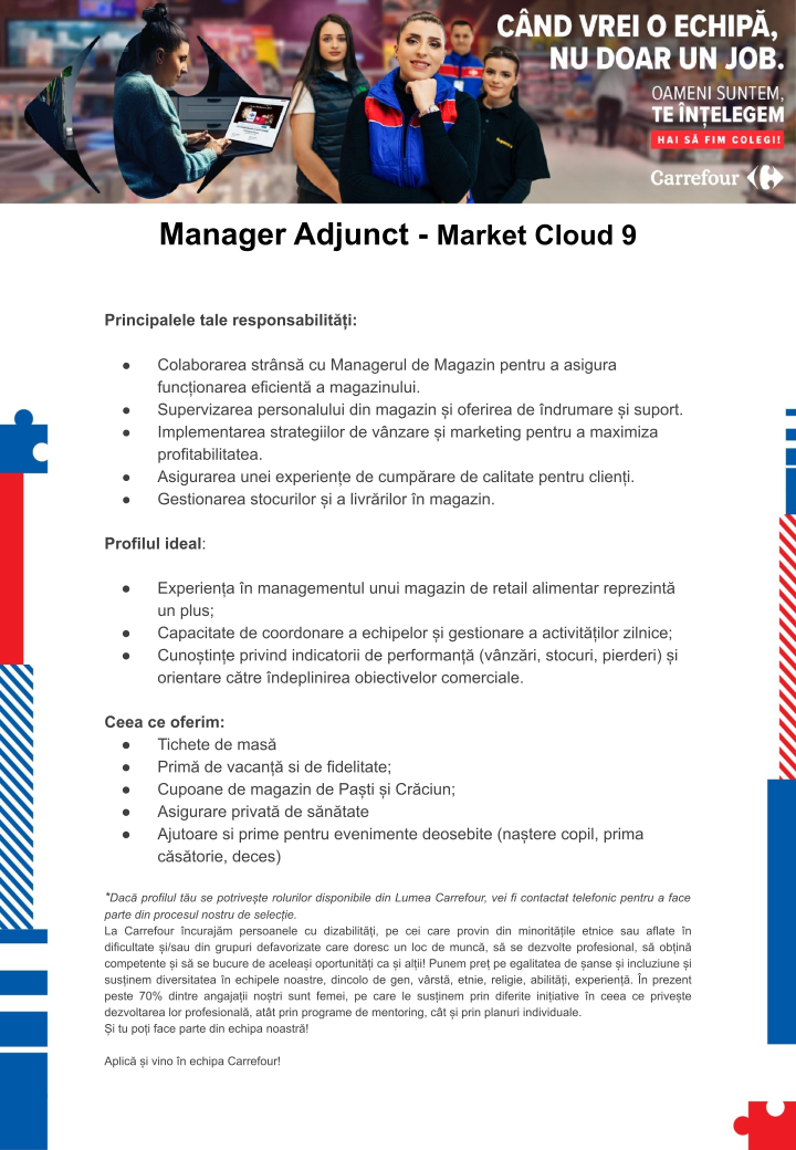 Manager Adjunct - Market Cloud 9