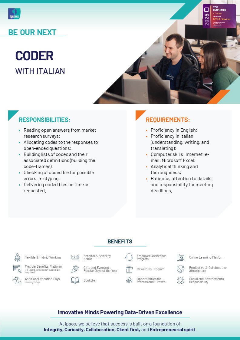 Junior Coder with Italian