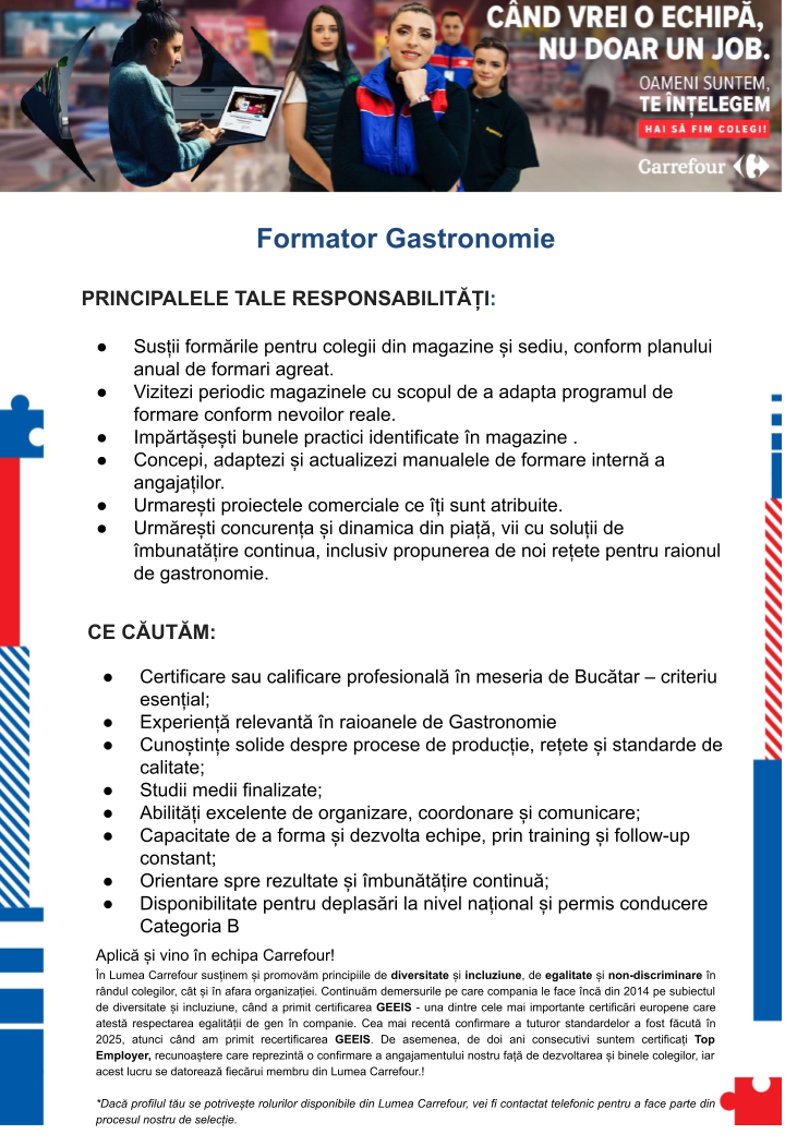 Formator Raion Gastronomie