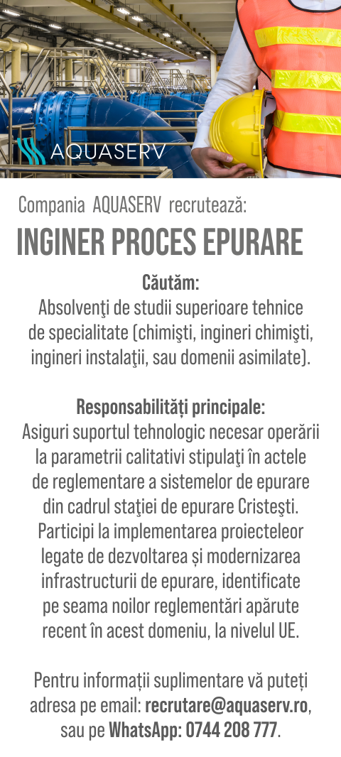 Inginer proces epurare