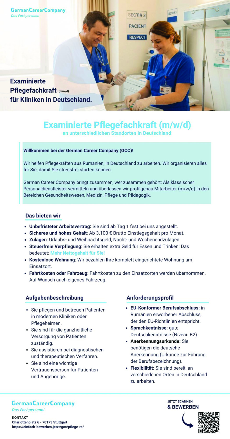 Examinierte Pflegefachkraft (m/w/d)