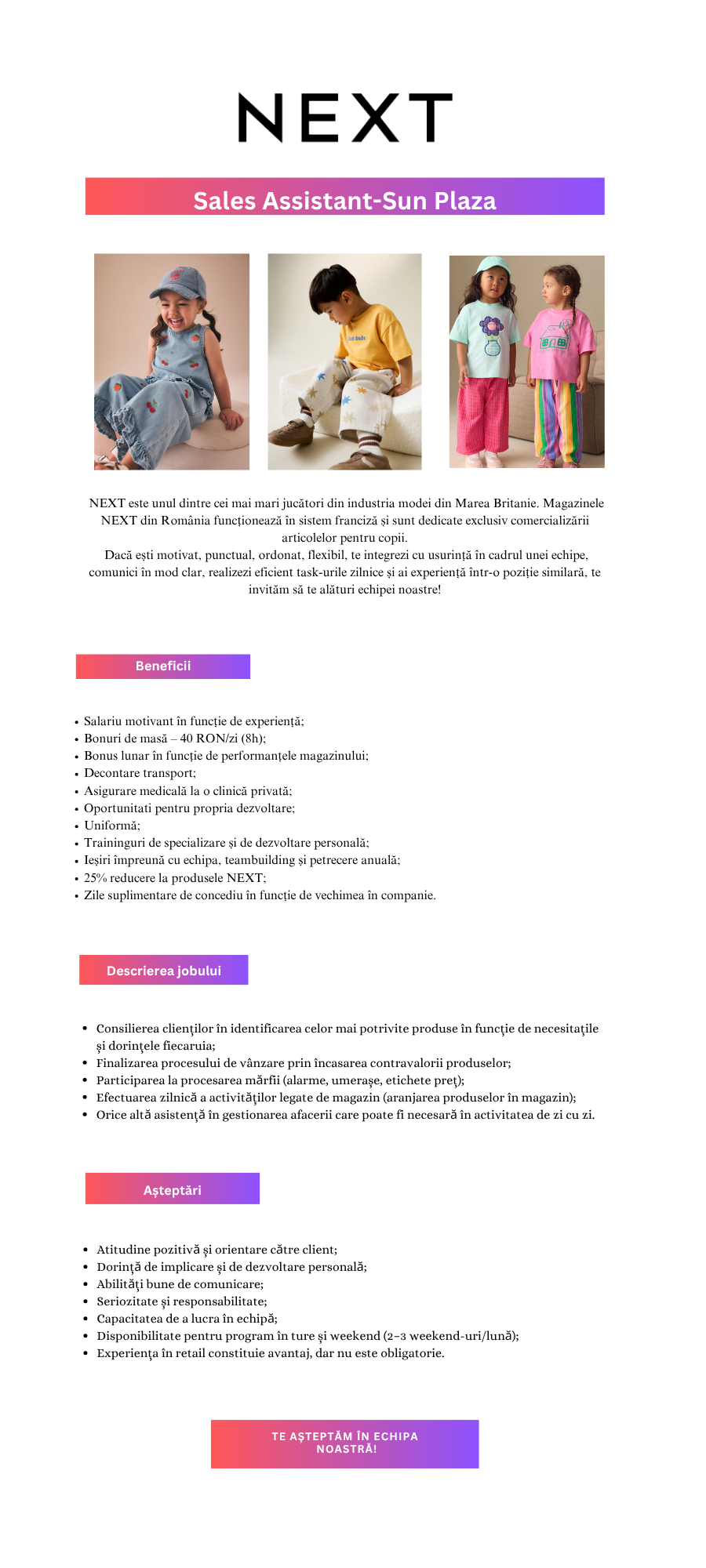 Sales Assistant- Sun Plaza