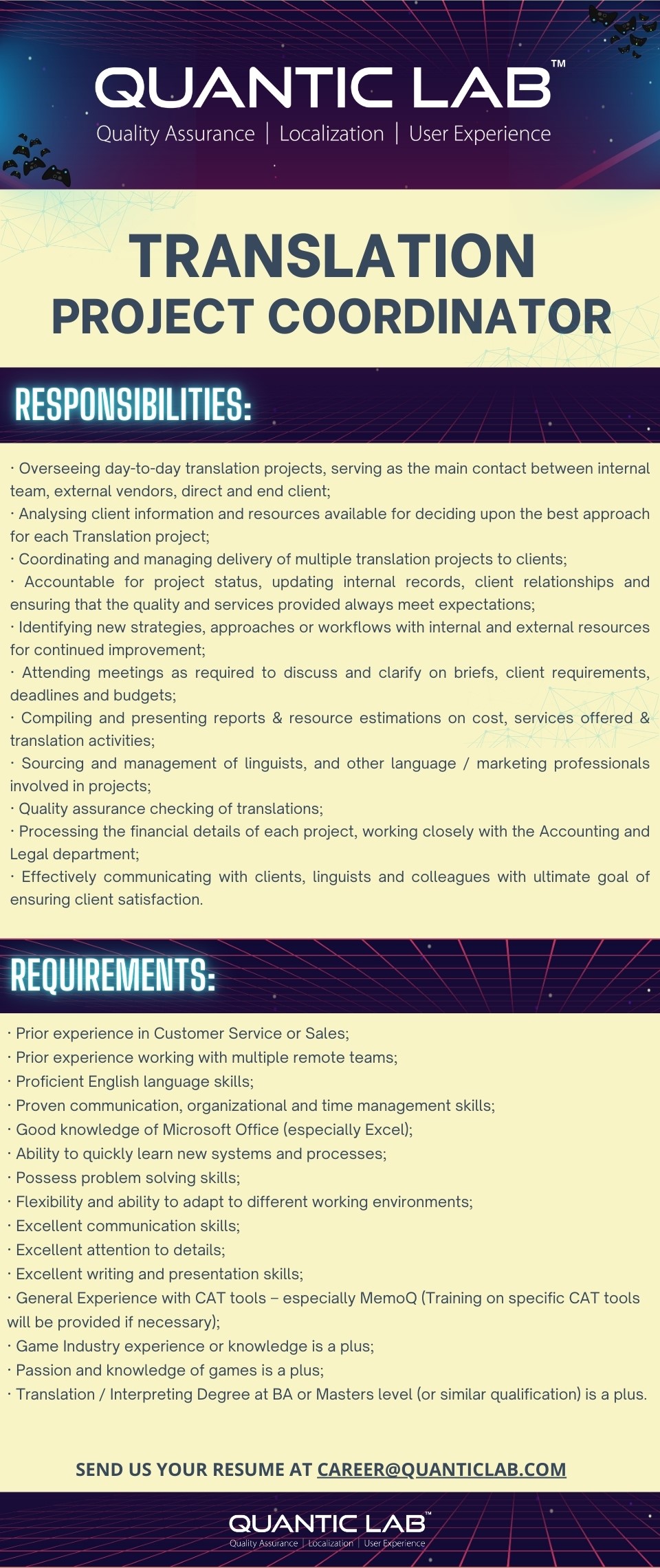Translation Project Coordinator