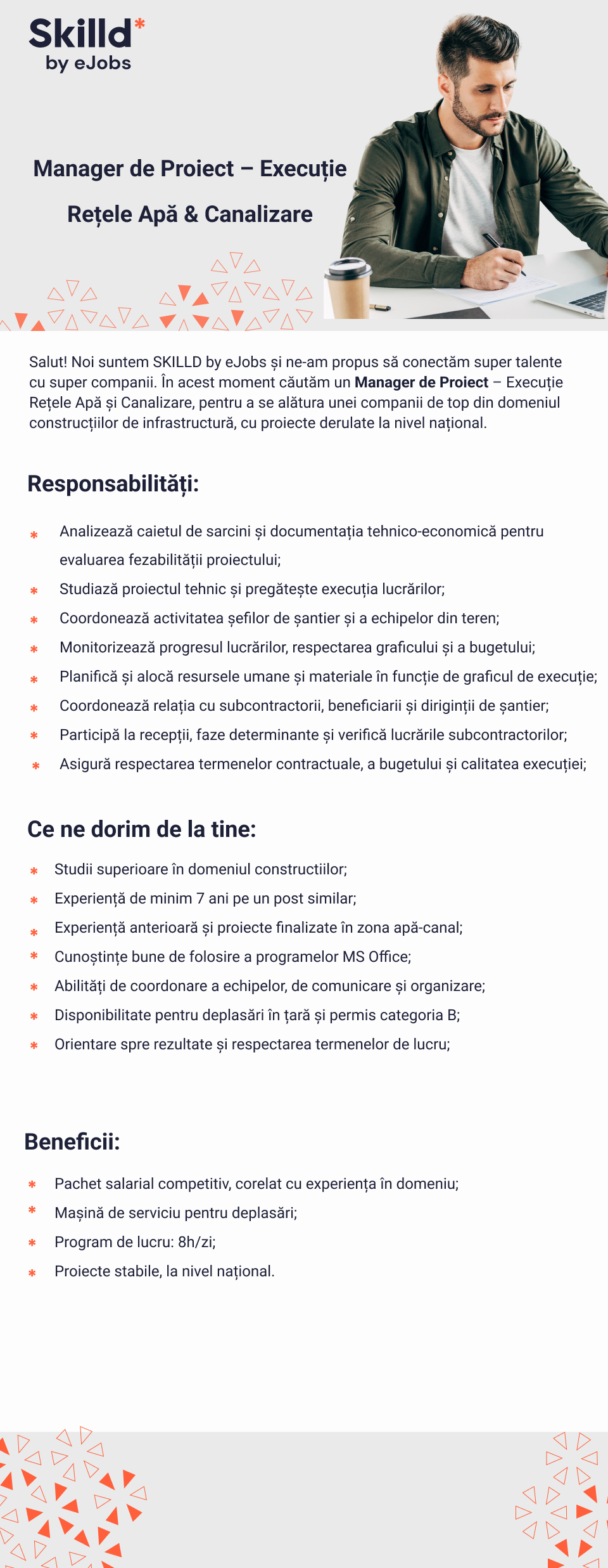 Manager de Proiect – Execuție Rețele Apă & Canalizare
