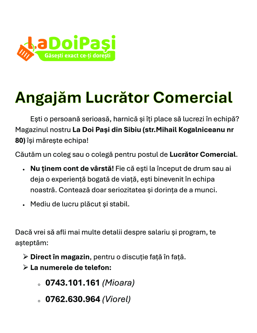 Lucrator comercial