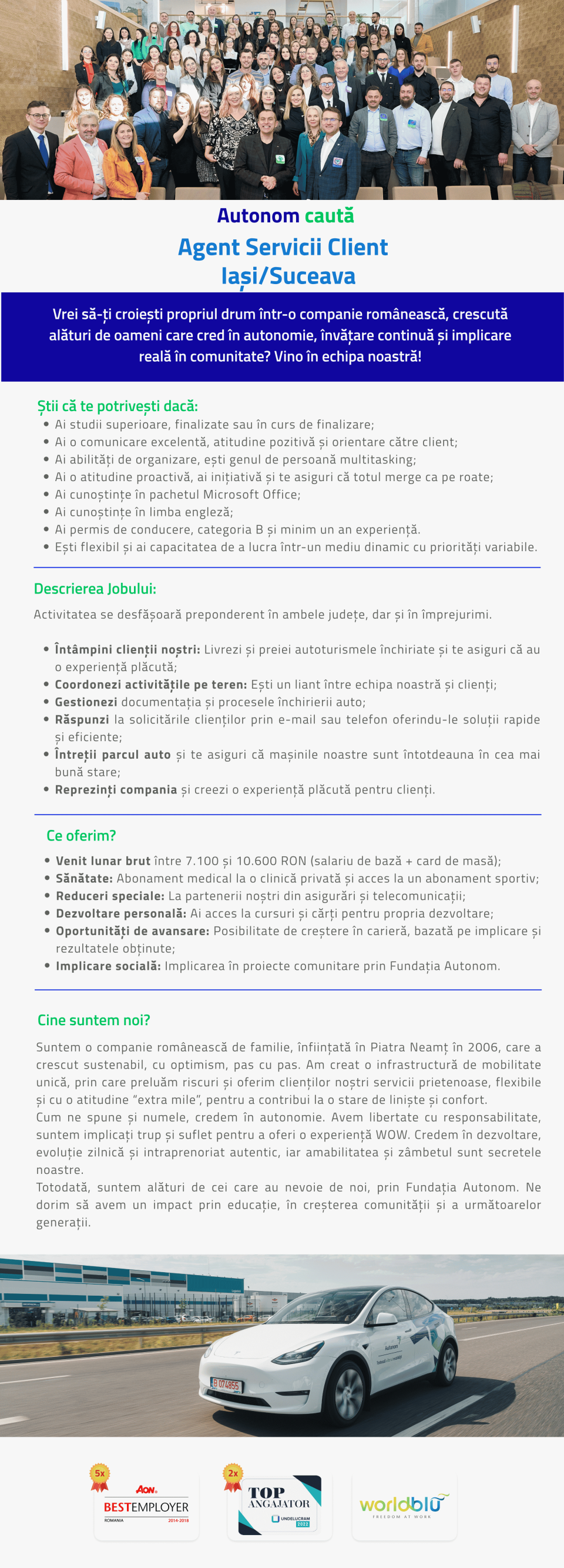 AGENT SERVICII CLIENT - IASI/SUCEAVA