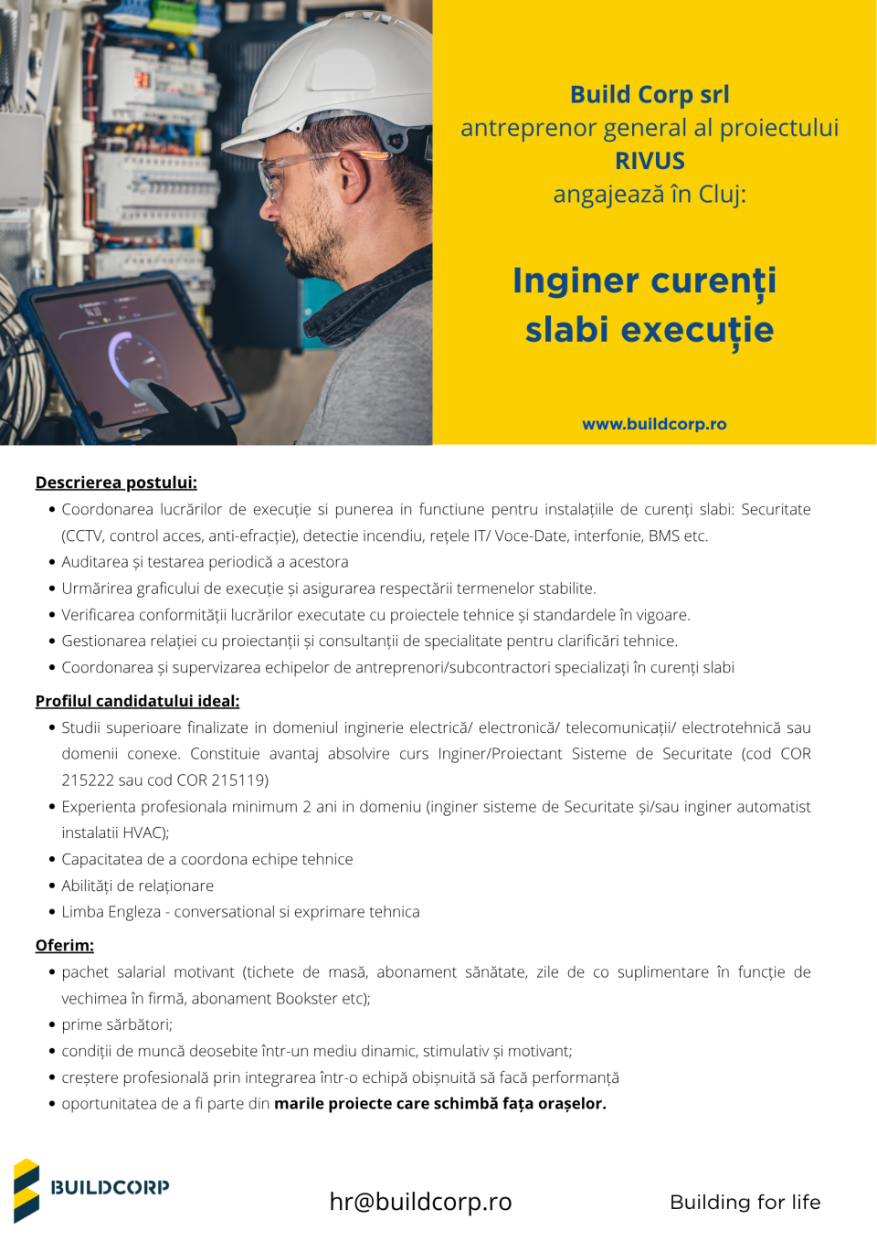 Inginer curenti slabi executie
