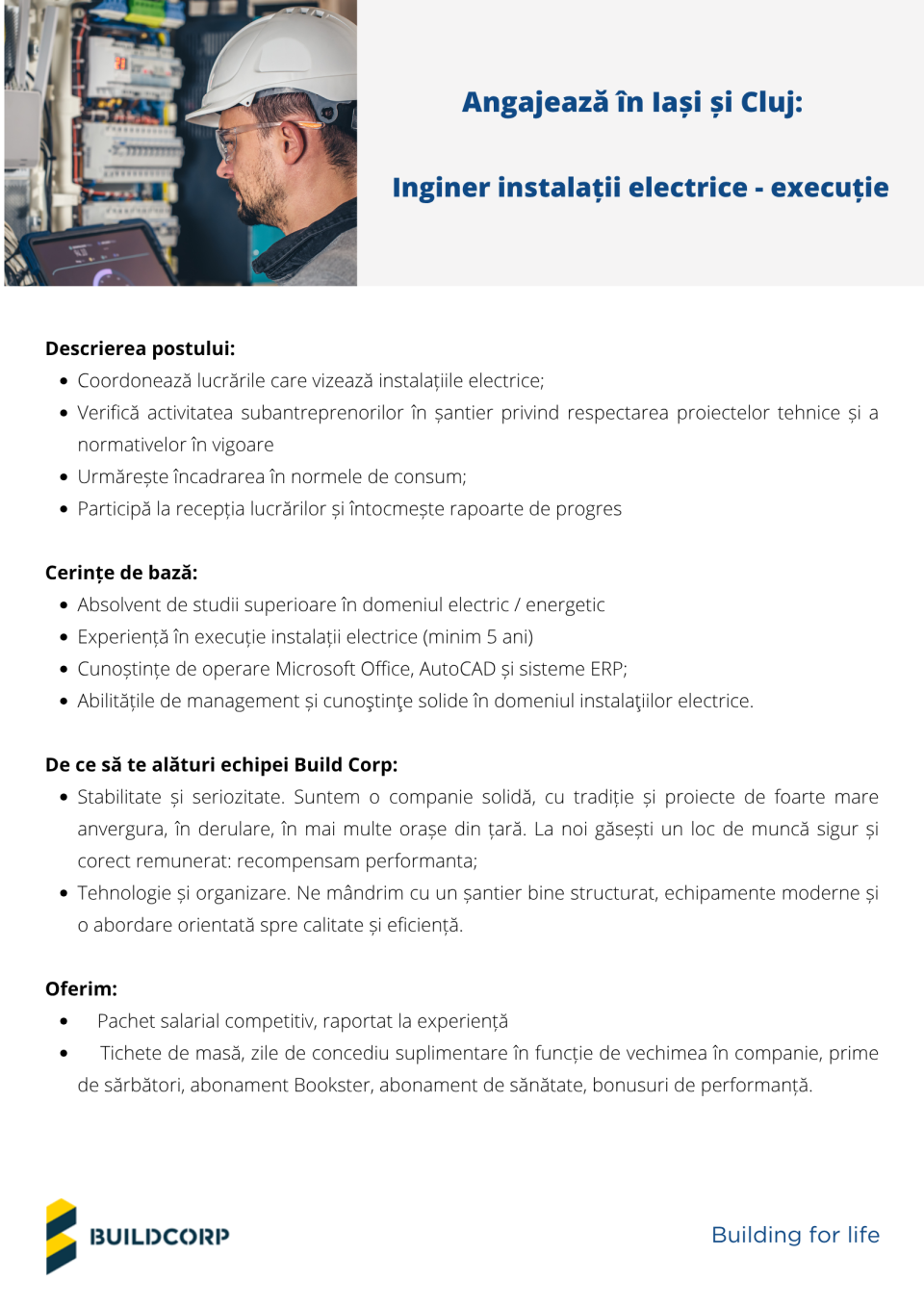 Inginer instalatii electrice-executie