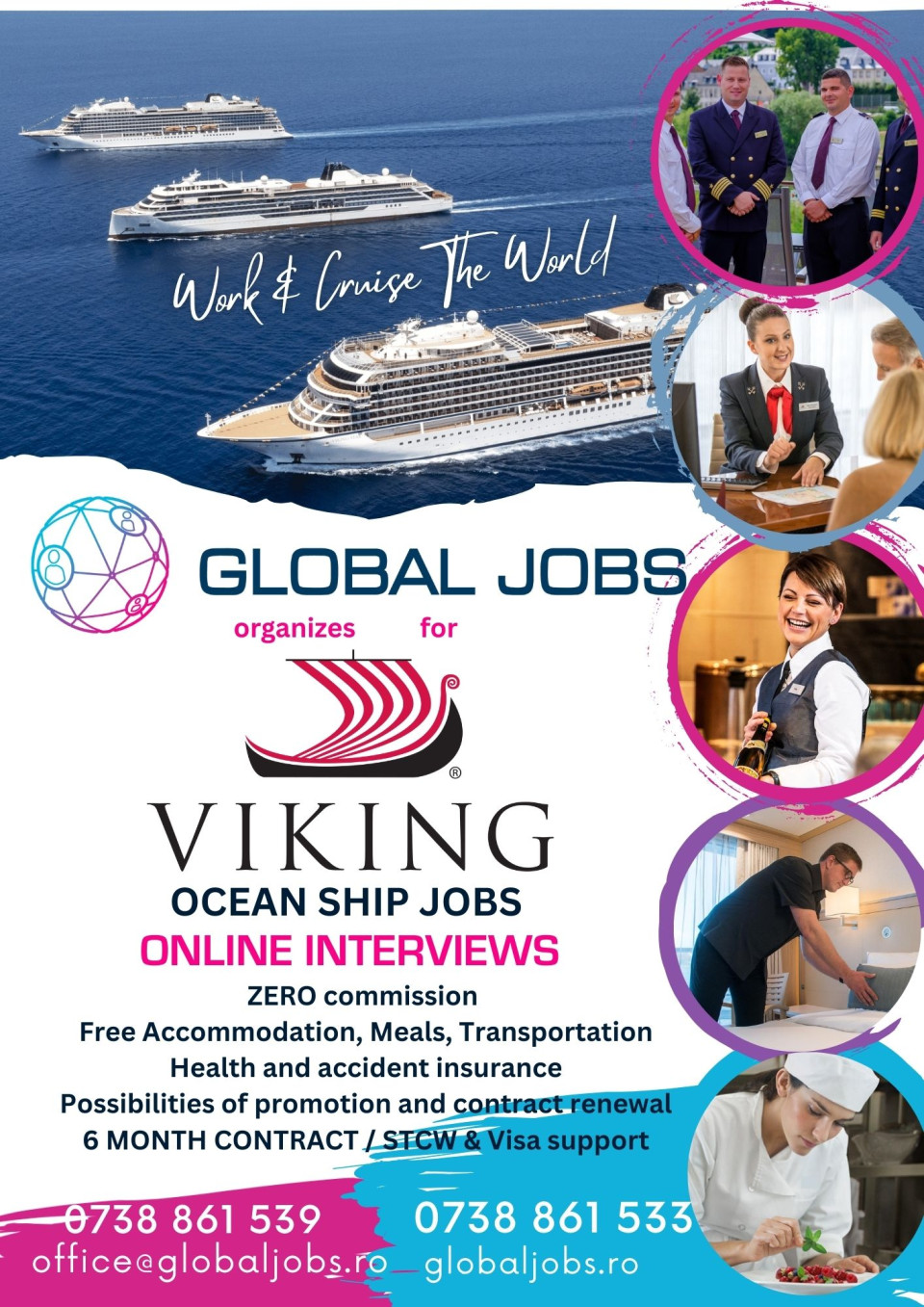 VIKING - Ocean / River -  Bucatar, Ospatar, Camerist - Cruise Jobs