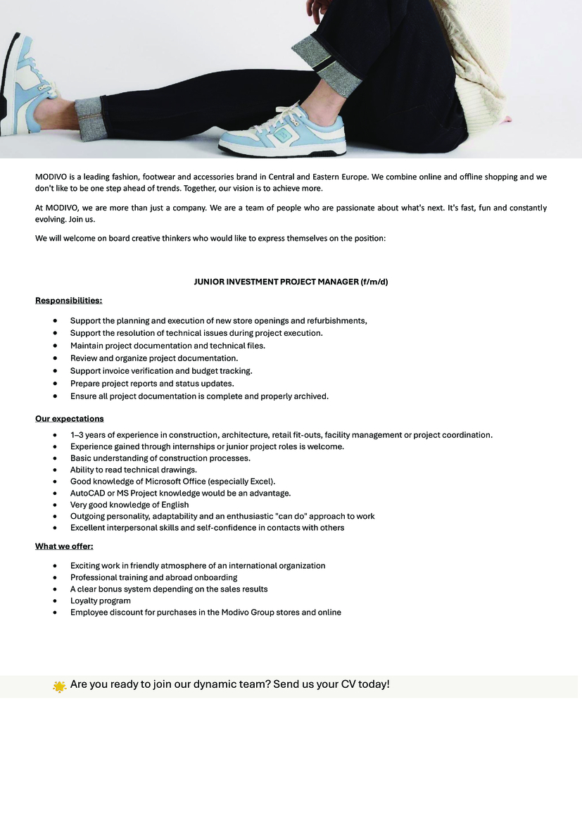 Junior Investment Project Manager (f/m/d)